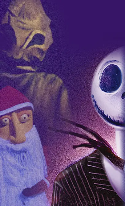 Tres personajes en la obra de La Carpa de la Luna, El Extraño Mundo de Jack, en Guayaquil, Ecuador