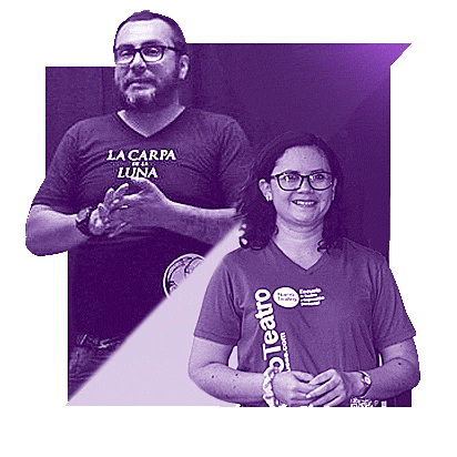 Omar San Lucas, Sandra San Lucas, dirección teatral y dirección ejecutiva de La Carpa de la luna, Guayaquil, Ecuador